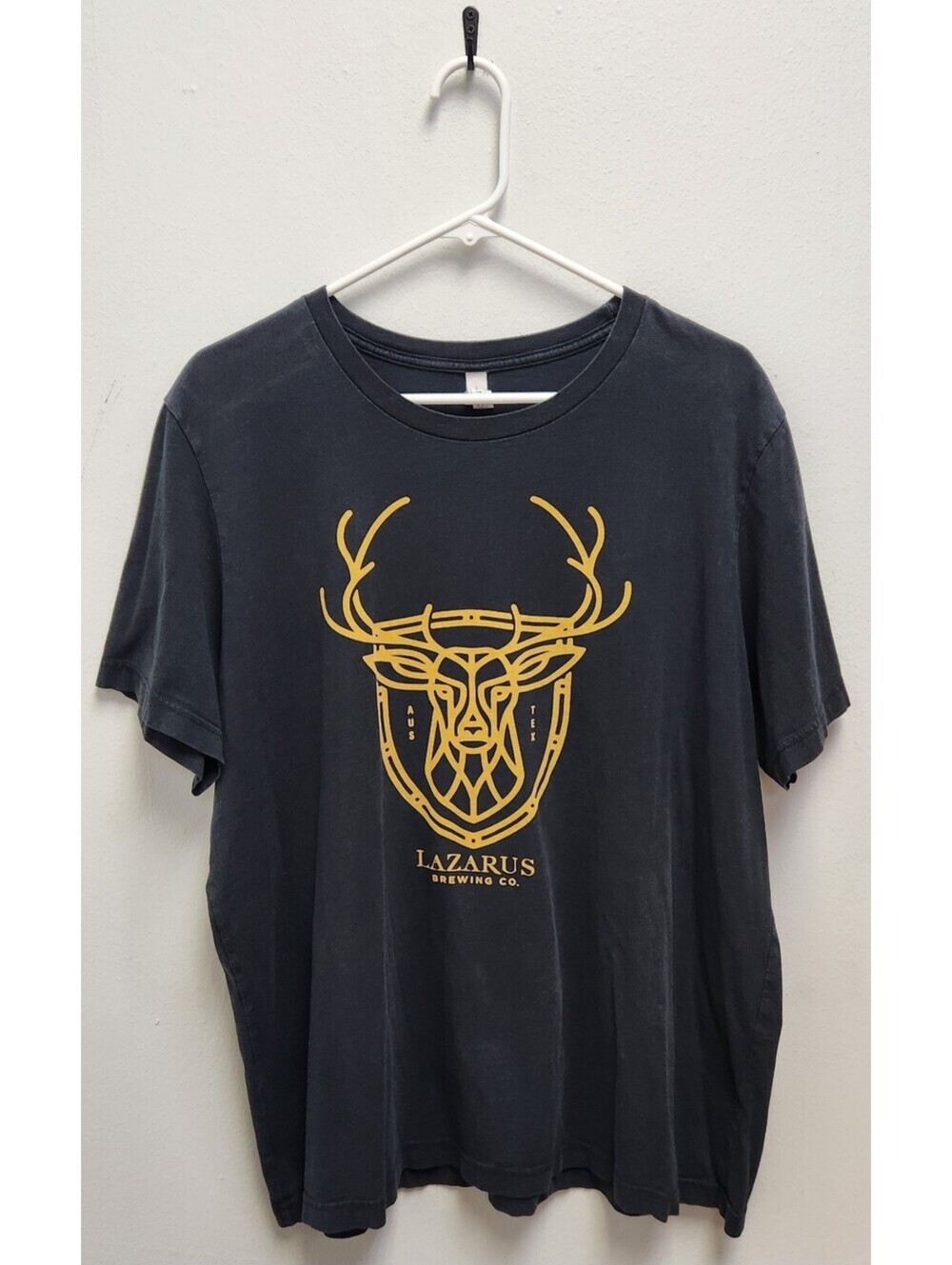 Lazarus Brewing Co Shirt Men's XL Austin Texas Craft Beer Stag Graphic T-Shirt